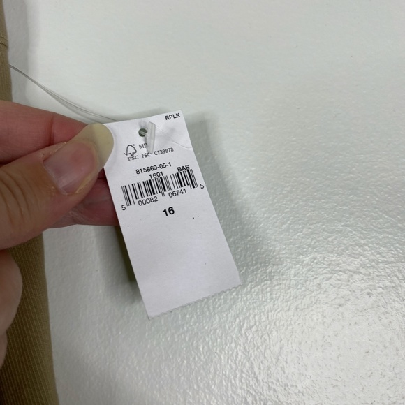 NWT Gap Khaki Pants Straight Leg Sz. 16 Inseam 26" Ankle - Picture 6 of 13